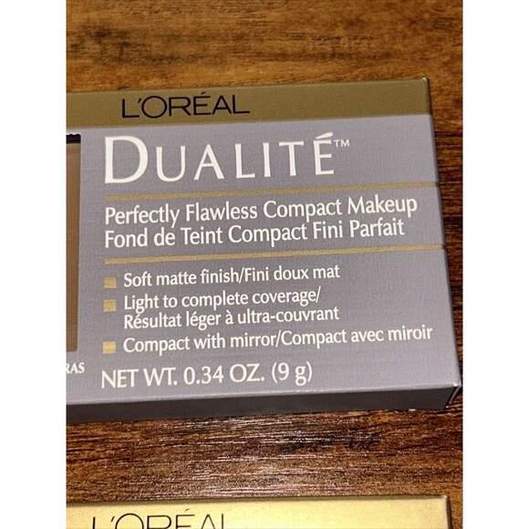 3x L'oreal Powder Foundation Dualite Perfectly Flawless, Beach Beige, 0.34 Oz - Picture 3 of 7